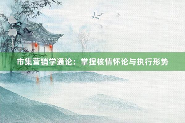 市集营销学通论：掌捏核情怀论与执行形势